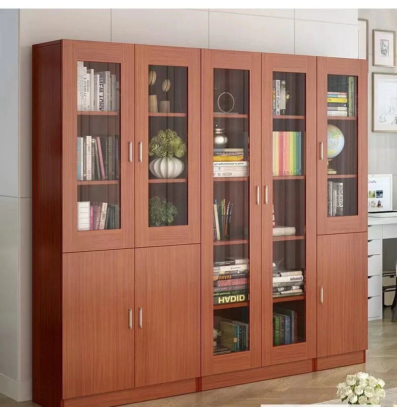 Modern glass bookcase bookshelf fine free combination File cabinet Office bookcase storage ark - Image 5