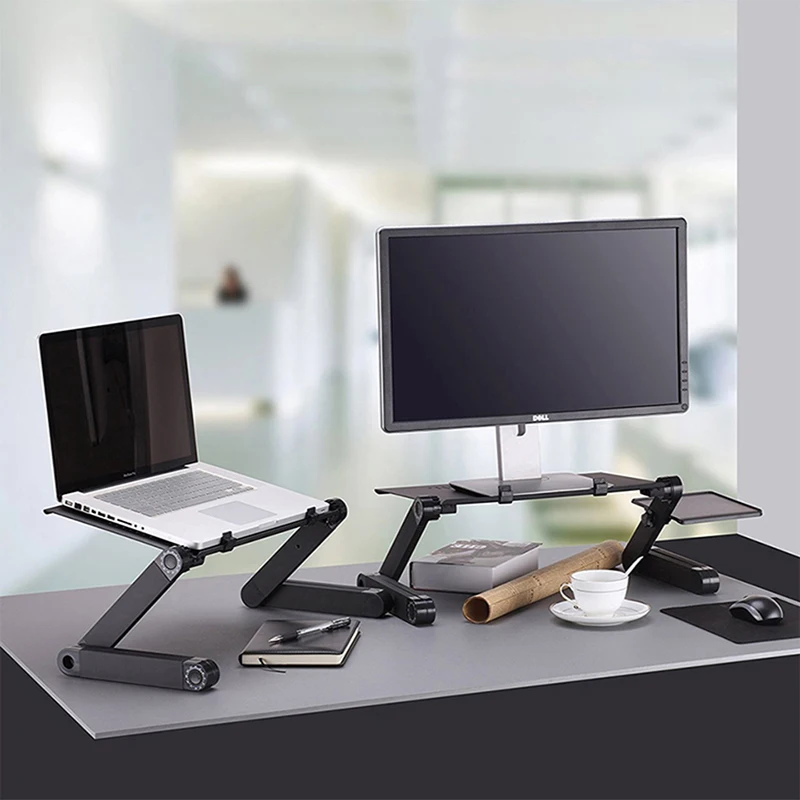 Adjustable Aluminum Lazy Laptop Desk For Bed Table Ergonomic Portable Laptop Stand Tray Sofa Bed