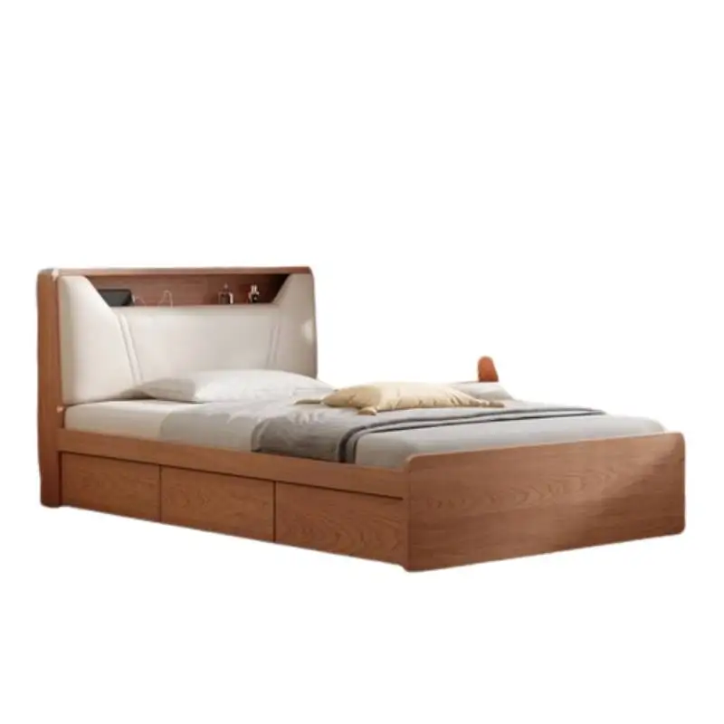 Pretty Bedroom Modern Bed Frame Storage Wooden Luxury House Twin Queen Bed Bases Full Size Camas Matrimonial Home Furniture - Image 6