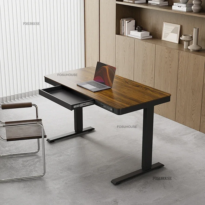 Adjustable Height Gaming Desk Designer Smart Lifting Computer Desks European Office Furniture Home with Drawer Office Study Desk - Image 4
