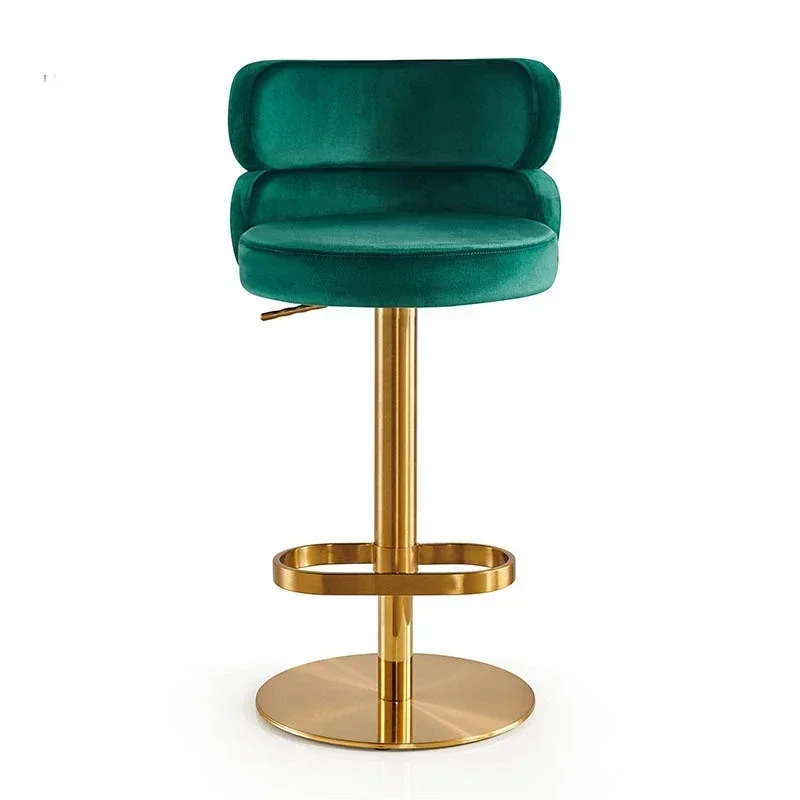 Nordic Design Bar Chair Breakfast Luxury Bar Lifting Adjustable Dinning Chair Soft Reception Bar Chairs White Salon Furniture - Image 5