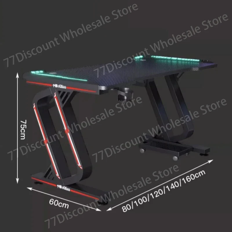 Simple Desktop Computer s Modern table Office Furniture Carbon Fiber Gaming Home Bedroom Student Writing Game - Image 5