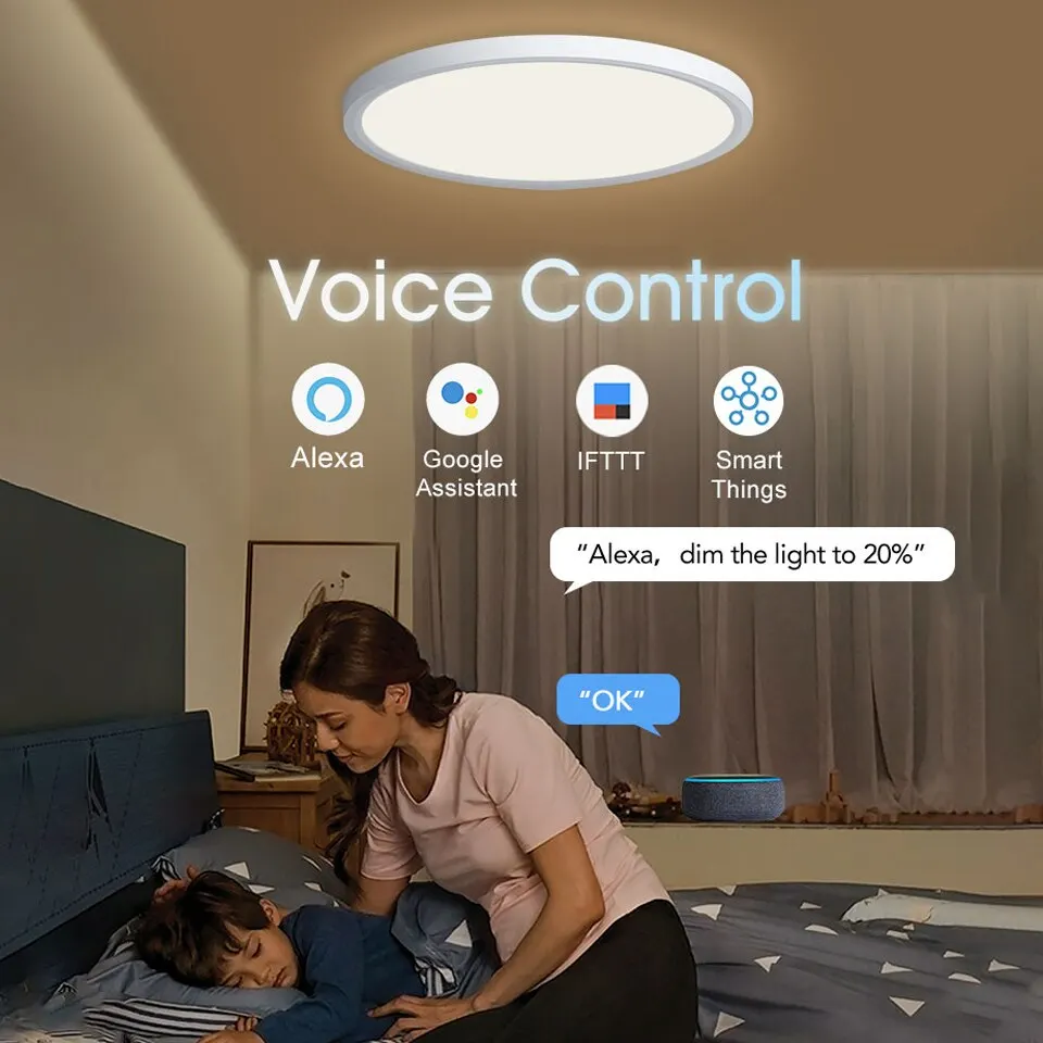 BENEWTON TUYA Ceiling Lamp Room Decor Led Light RGB APP Voice Control Alexa Google Smart Lamp For Home - Image 5