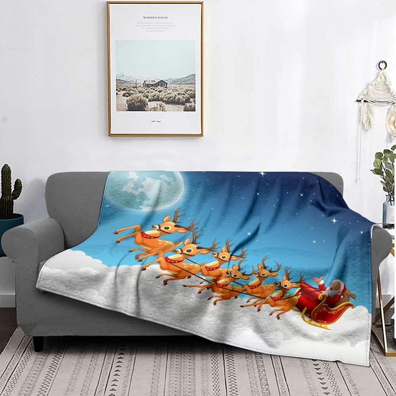 Home decoration plush Throw Sofa blanket Bedspread bed fluffy soft blankets decor Plaid Modern Halloween Merry Christmas winter - Image 4