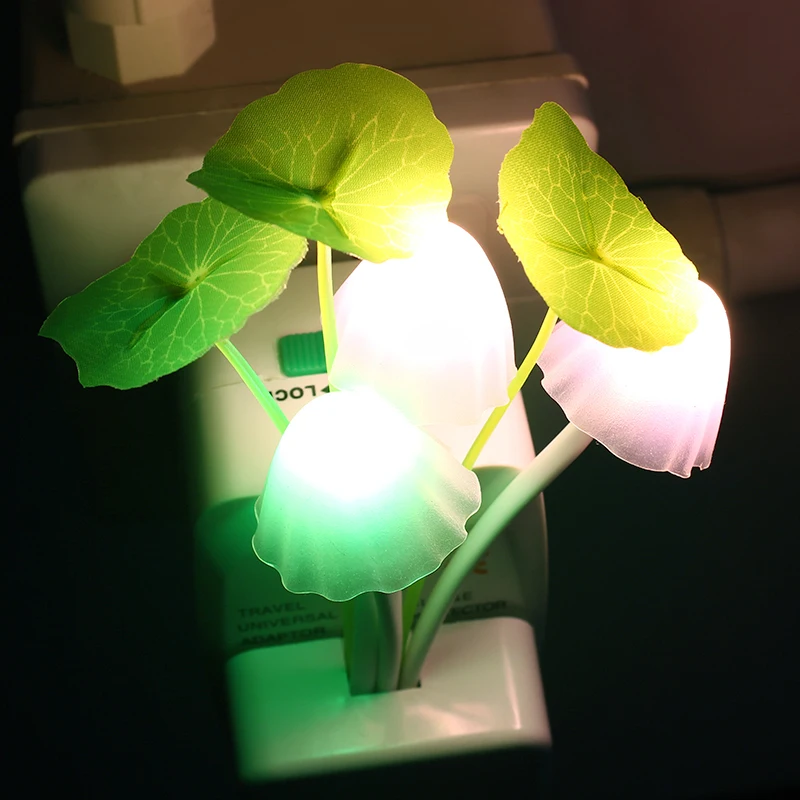 European Plug Sensor LED Beautiful Light Sensor Romantic abajur infantil Mushroom Night Light Dreambed Illumination - Image 2