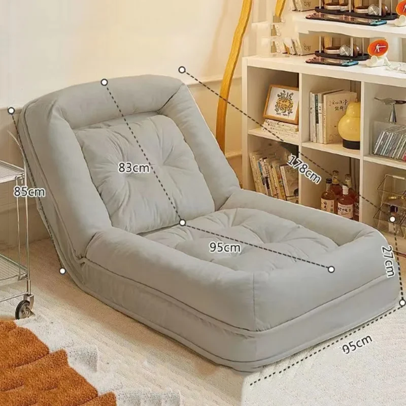 Morden Fabric Living Room Sofa Folding Sofa Bed 1-person Removable Tatami Chair Washable Multifunction Adjustable Home Furniture - Image 6