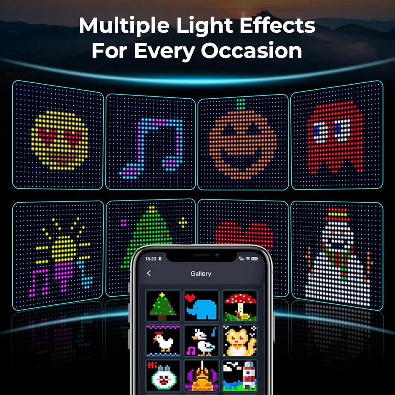 400LEDs Smart Curtain Lights App Control LED String RGB Fairy Lights USB DIY Text Pattern Music Change Display Party Room Decor - Image 4