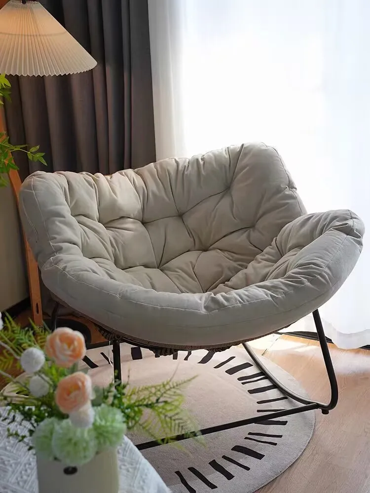 Balcony Single Lazy Sofa Rocking Chair Human Bird Nest Rattan Weaving Rocking Chair Leisure Sofa Home Rattan Chair Nap chair - Image 6