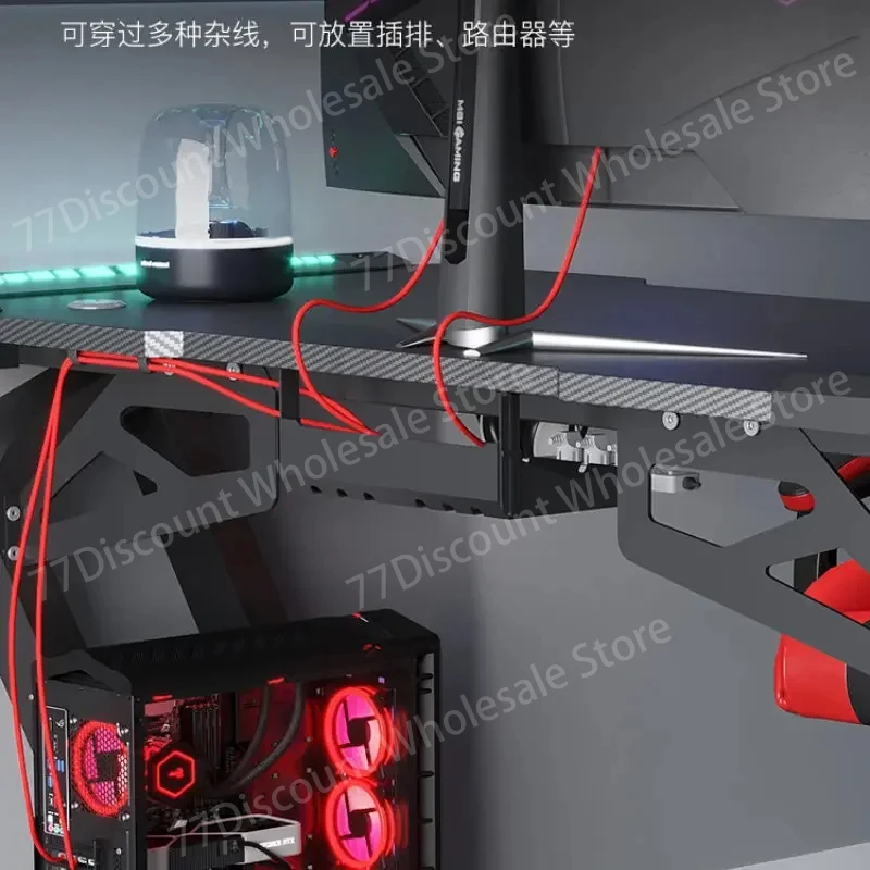 Simple Desktop Computer s Modern table Office Furniture Carbon Fiber Gaming Home Bedroom Student Writing Game - Image 4