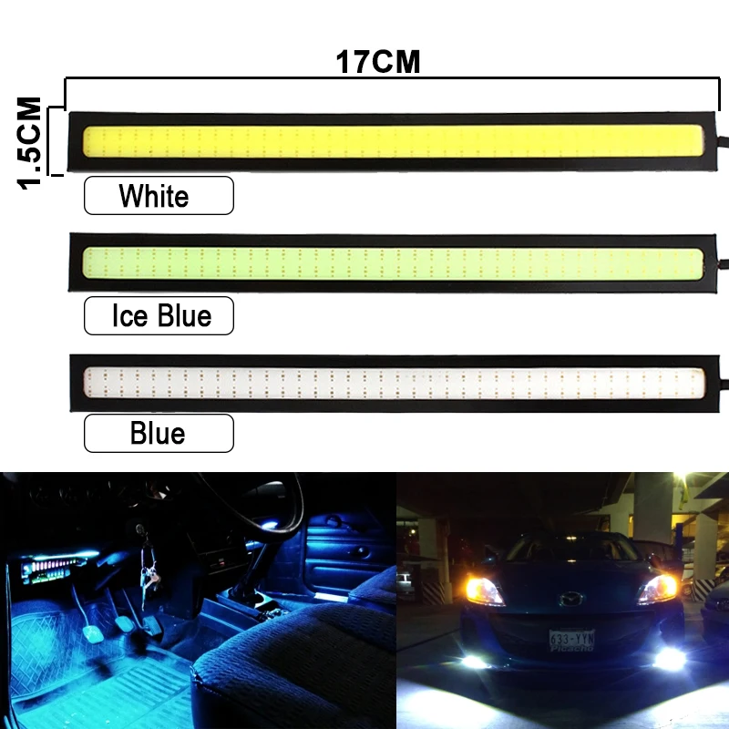 6 pieces Super Bright 17cm LED COB Fog Daytime Running Light Waterproof 12V 6500K Car Light Auto Interior Styling Bar Lamp - Image 2