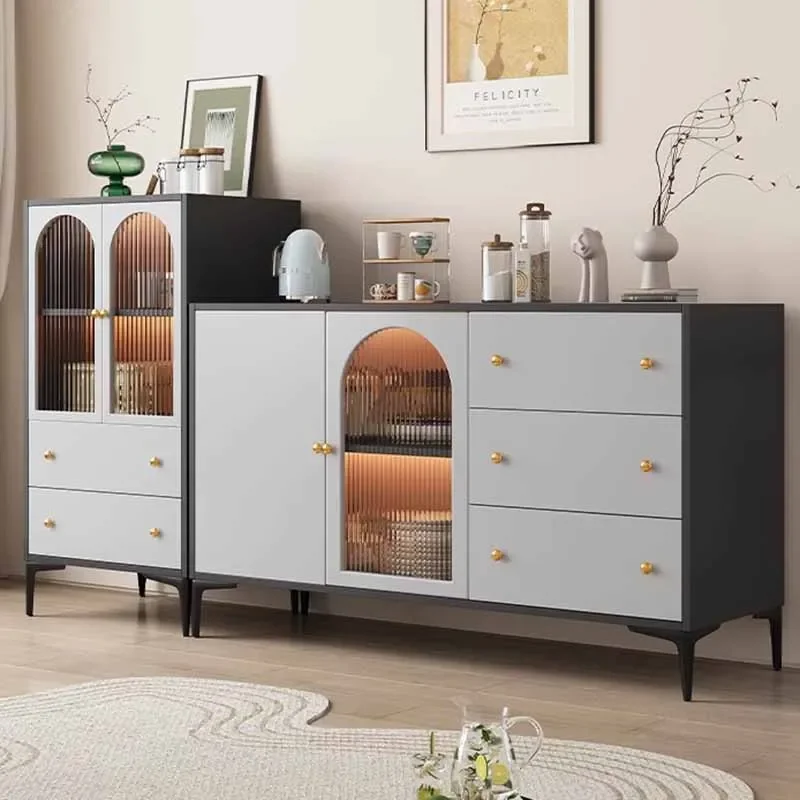 Bookcase Storage Living Room Cabinets Mobile Nordic Tall Kitchen Buffet Cabinet Theater Liquor Armoires De Salon Room Decor - Image 3