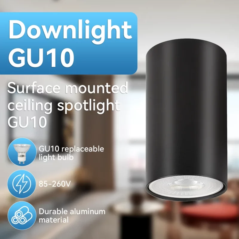 Ceiling Lamp GU10 Downlight LED 110V/220V Surface Mounted Luminaire Interior Bedroom Living Room Barber Shop Home Led Spotlights