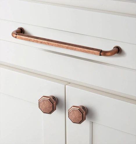 5 Inch (128mm) Hole Center Cabinet Pulls Antique Brass Zinc Alloy Kitchen Drawer Pulls Dresser Knobs Drawer Handles Hardware - Image 4
