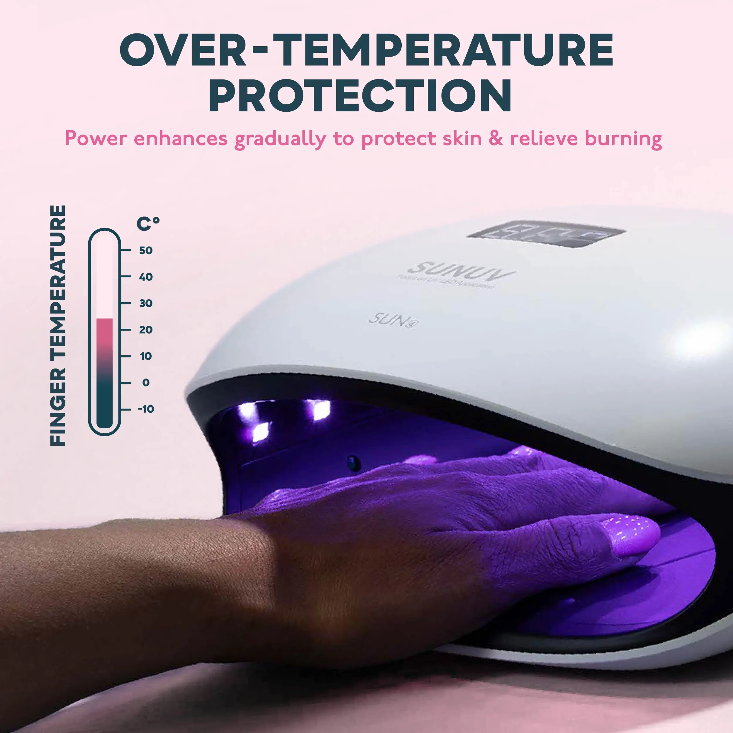SUNUV SUN4 48W UV LED Lamps Nail Dryer Lamp with LCD Display Smart UV Phototherapy Nail Art Manicure Tool Ladies Gift - Image 3