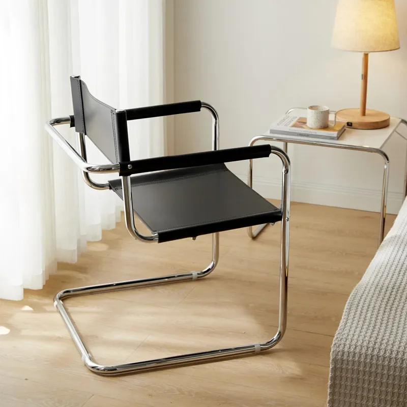 Work Back Support Dining Chairs Living Room Restaurant Metal Relax Meditation Office Lounge Armchair Nordic Silla Home Furniture - Image 3