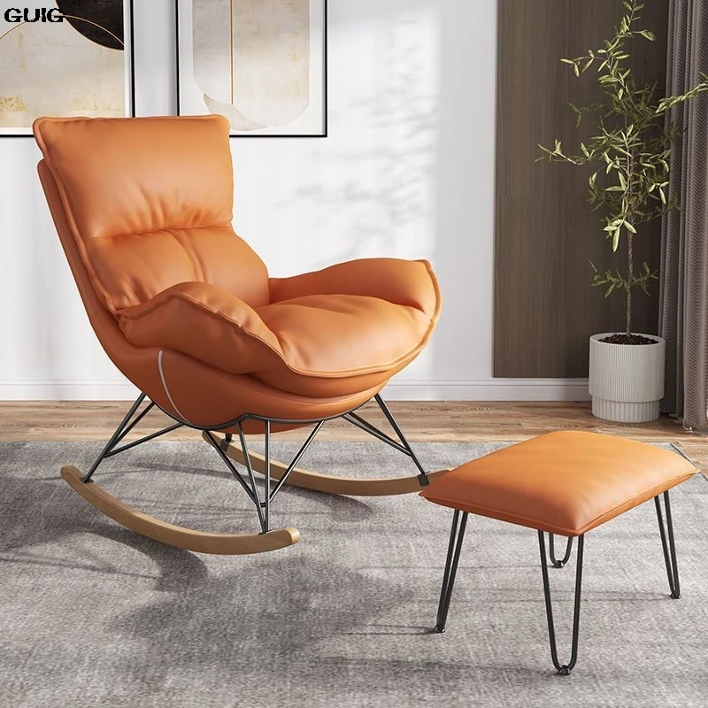GUIG Rocking Chair Lounger Lounger Home Light Luxury Rocking Chair Living Room Nap Balcony Single Sofa Chair Hot New - Image 4