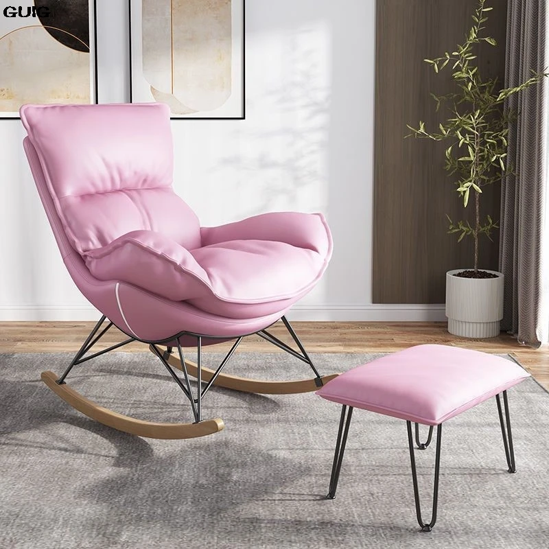 GUIG Rocking Chair Lounger Lounger Home Light Luxury Rocking Chair Living Room Nap Balcony Single Sofa Chair Hot New - Image 3