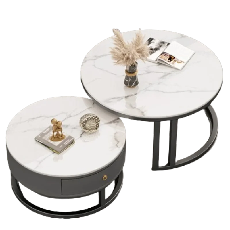 Modern Nordic Center Table Coffee White Makeup Dining Accent Table Living Room Mobile Tavolo Soggiorno Unique Furniture CY50CT - Image 2