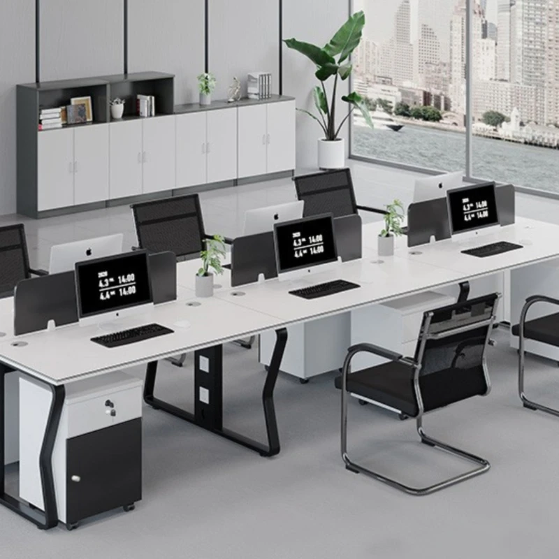 Vanity White Work Desk Corner Office Staff Computer Luxury Desk Office Accessories Escritorios Bureau Meuble Furniture HD50WD
