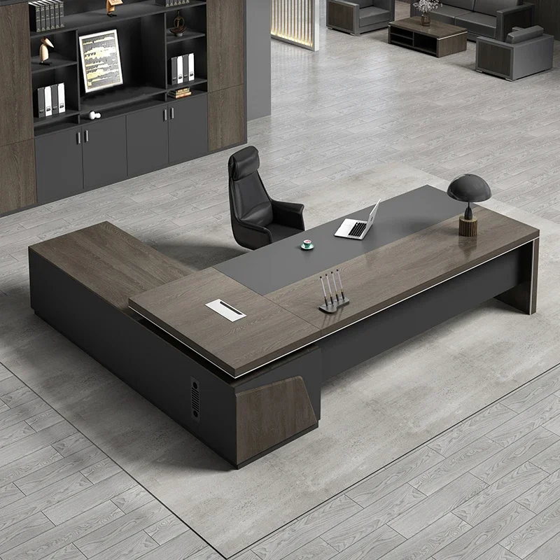 office furniture escritorio de bureau desk mdf board Design Ceo office Table executive Office Desk luxury commercial furniture - Image 5