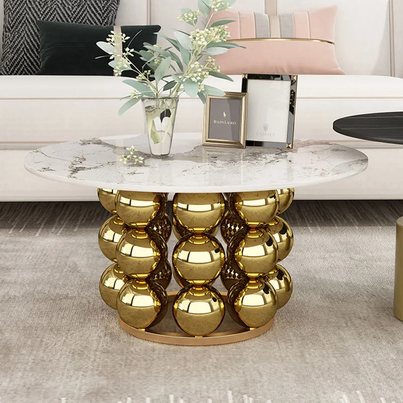 Corner Coffee Table Console Marble Salon Accent Minimalist Table Gold Desks Designer Tavolino Da Salotto Nordic Furniture - Image 6