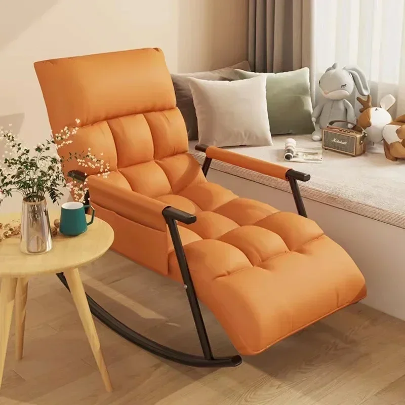 Adult Rocking Chair Living Room Relaxing Lounge Armchair Bed Balcony Sun Recliner Foldable Storage Lazy Sofa Furniture - Image 3