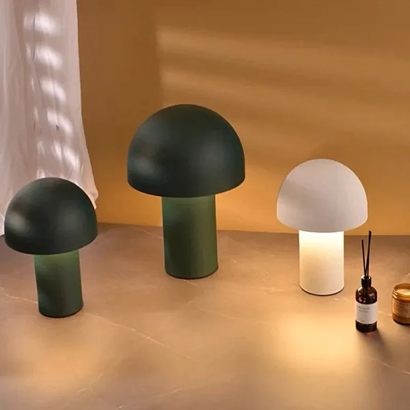 Mushroom Table Lamp Nordic minimalist danish design green lamp Bedroom Bedside Night Light Home decorative coffee tables Light