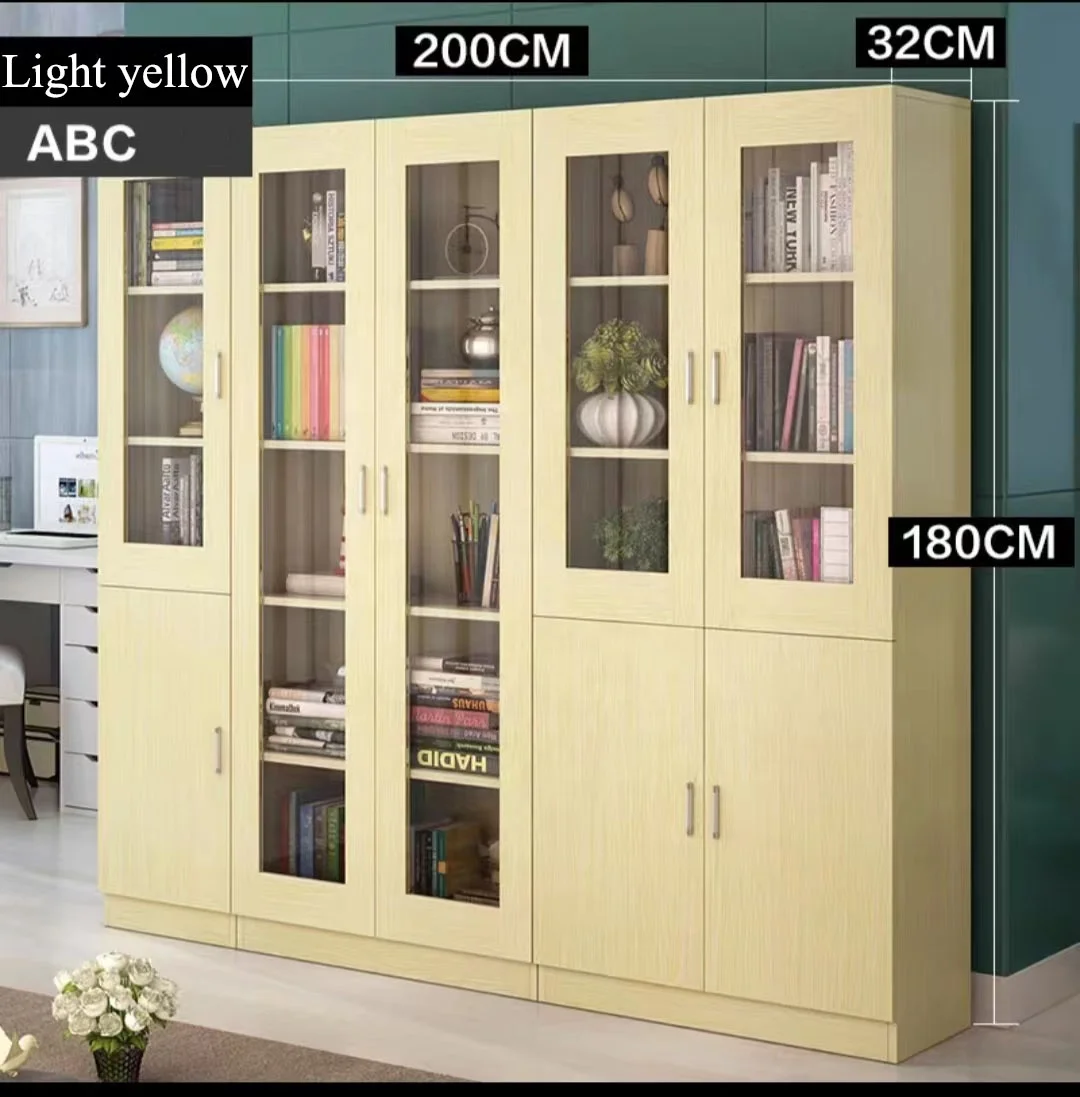 Modern glass bookcase bookshelf fine free combination File cabinet Office bookcase storage ark - Image 6