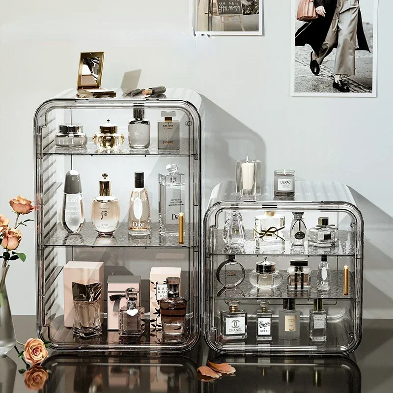 Display Dust-proof Storage Supplies Organizer Perfume Desktop Holder Dresser Cabinet Transparent Cosmetic Acrylic Box