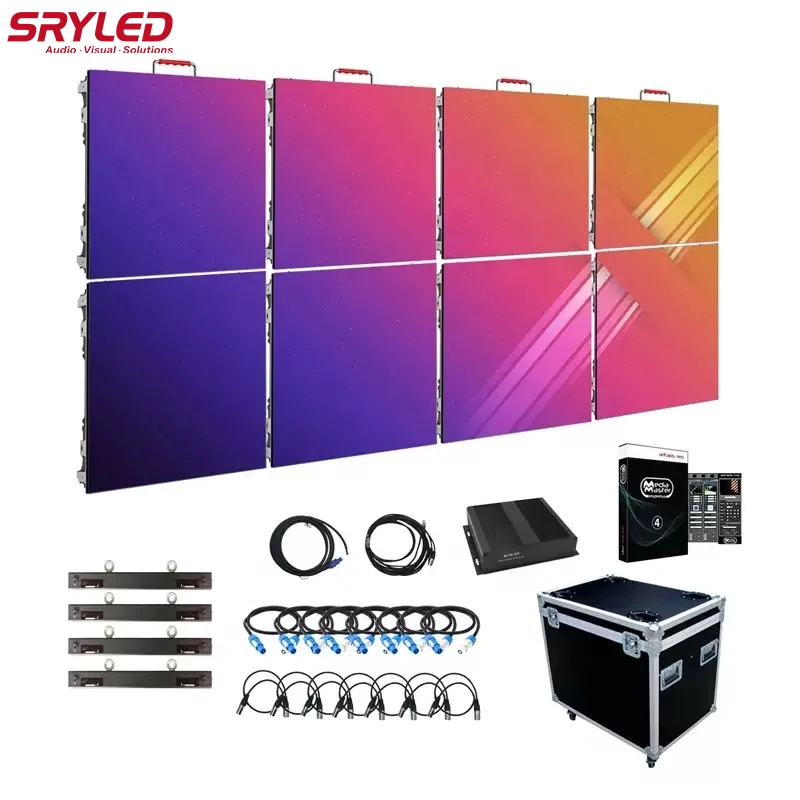 Rental 2mx1m Indoor Rental LED Video Wall Turnkey Solution P3.9 500x500mm LED Display Screen Stage Background For Church Event