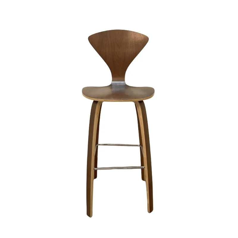 Modern Creative Barstools Sitting Height 65cm/68cm/74cm Wood High Foot Bar Stool Makeup Norman Chair Counter Height