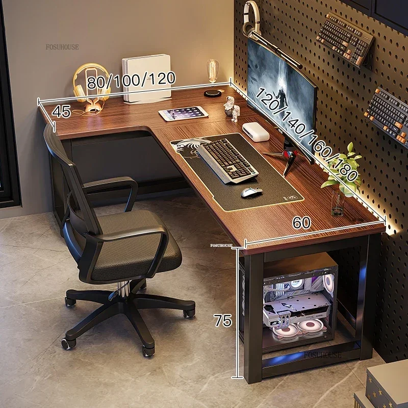 Nordic Corner Computer Desks For Office Furniture Desktop Home Gaming Desk Double Bedroom Workbench Small Apartment Gaming Table - Image 3