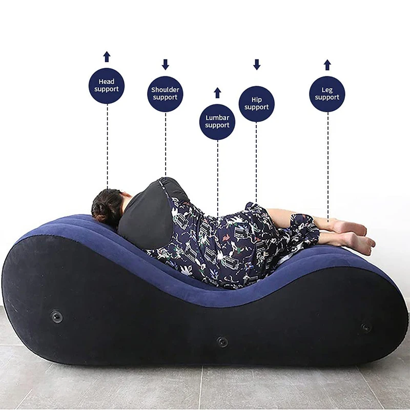 Portable Inflatable Sofa Bed S-shaped Love Position Labor-saving Sitting Wedge Husband Wife Pillow Better Love Life Furniture - Image 4