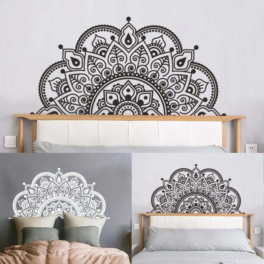 28*57cm Wall Sticker Art Black/White DIY Decal Decoration Headboard Home Mandala Removable Room Vinyl Pratical - Image 5