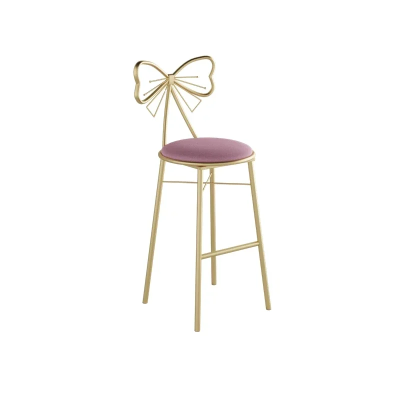 European Gold Bar Stool Luxury Metal Faux Leather Modern High Bar Chairs White Living Room Taburetes De Bar Home Furniture - Image 5