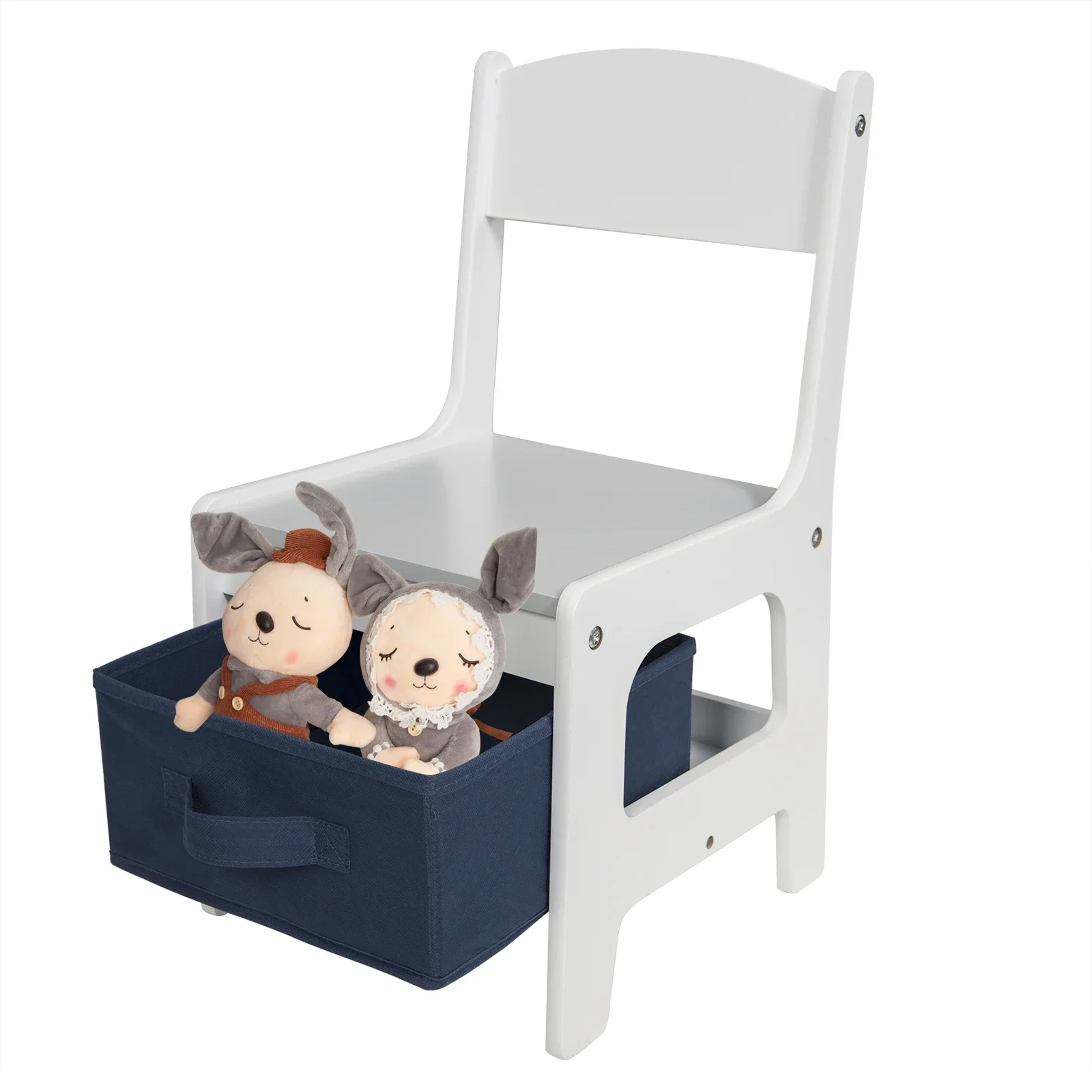 Wood KID Children Table with 2 Chairs Kindergarten Baby Games Home Painting Desk with Storage Space Children's Furniture - Image 4