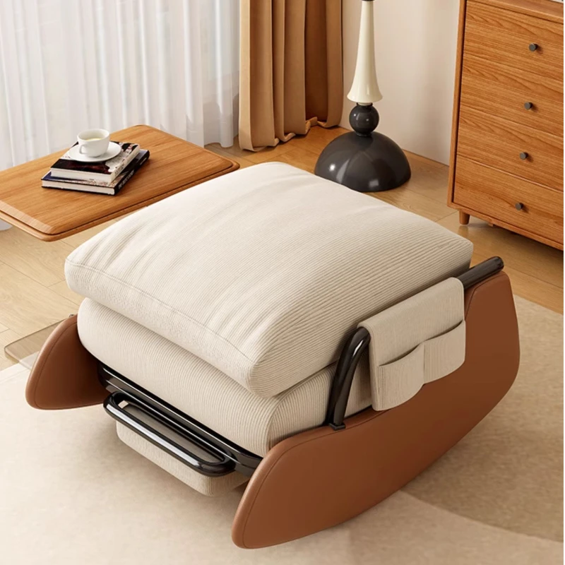 Nordic luxury reclining chair INS Folding rocking chair Living room relax lazy armchair designer soft Sofas ergonomic Furniture - Image 4