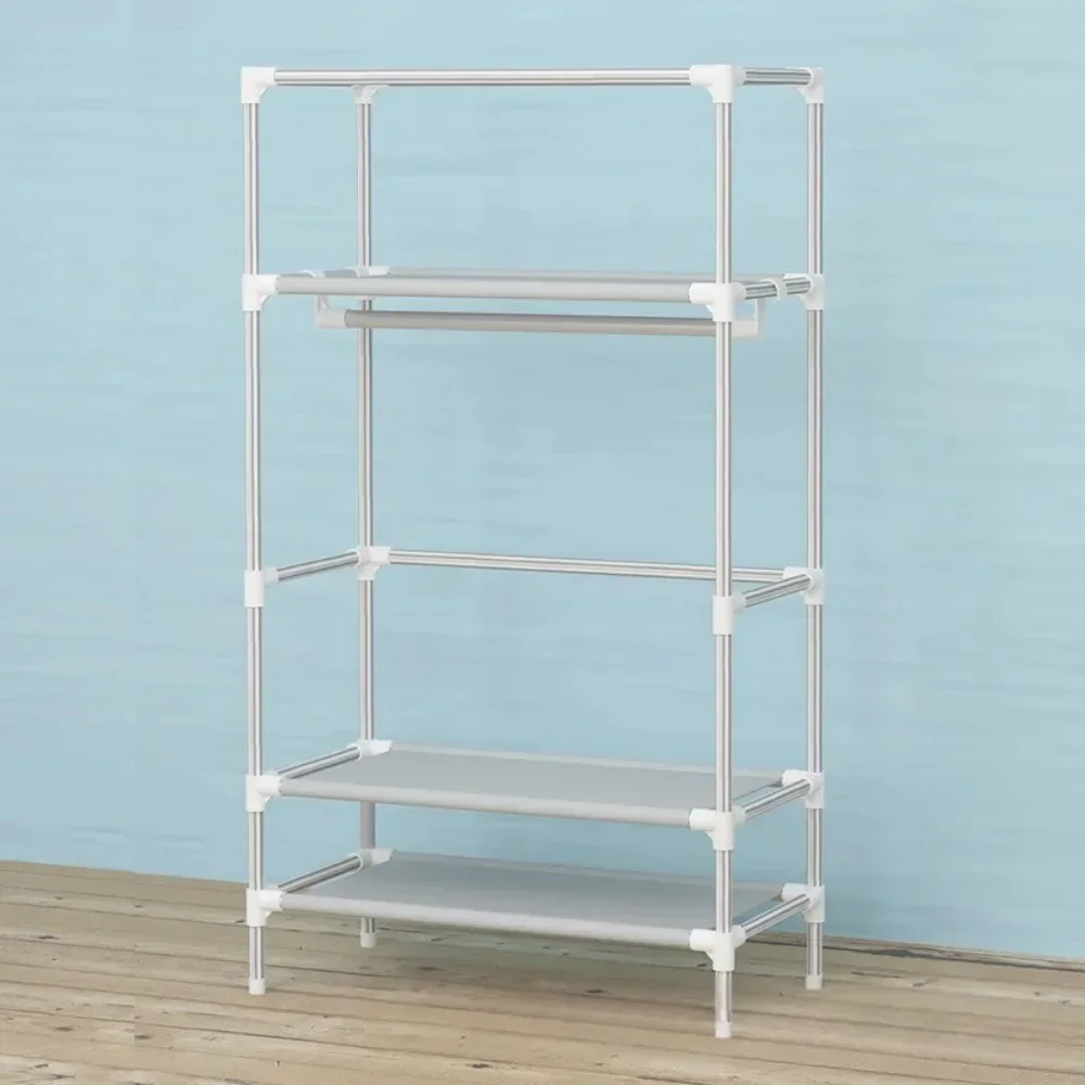 2024 Internet celebrity simple fabric wardrobe, door opening type household fabric wardrobe with 3 storage boxes, Storage locker - Image 3