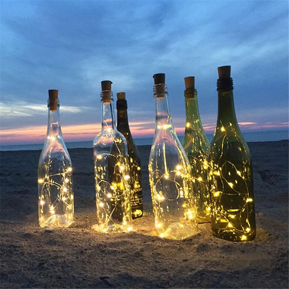 12 PCS Battery powered Wine cork bottle light 20LED Fairy light bar light birthday party bottle stopper light bar (With battery) - Image 3