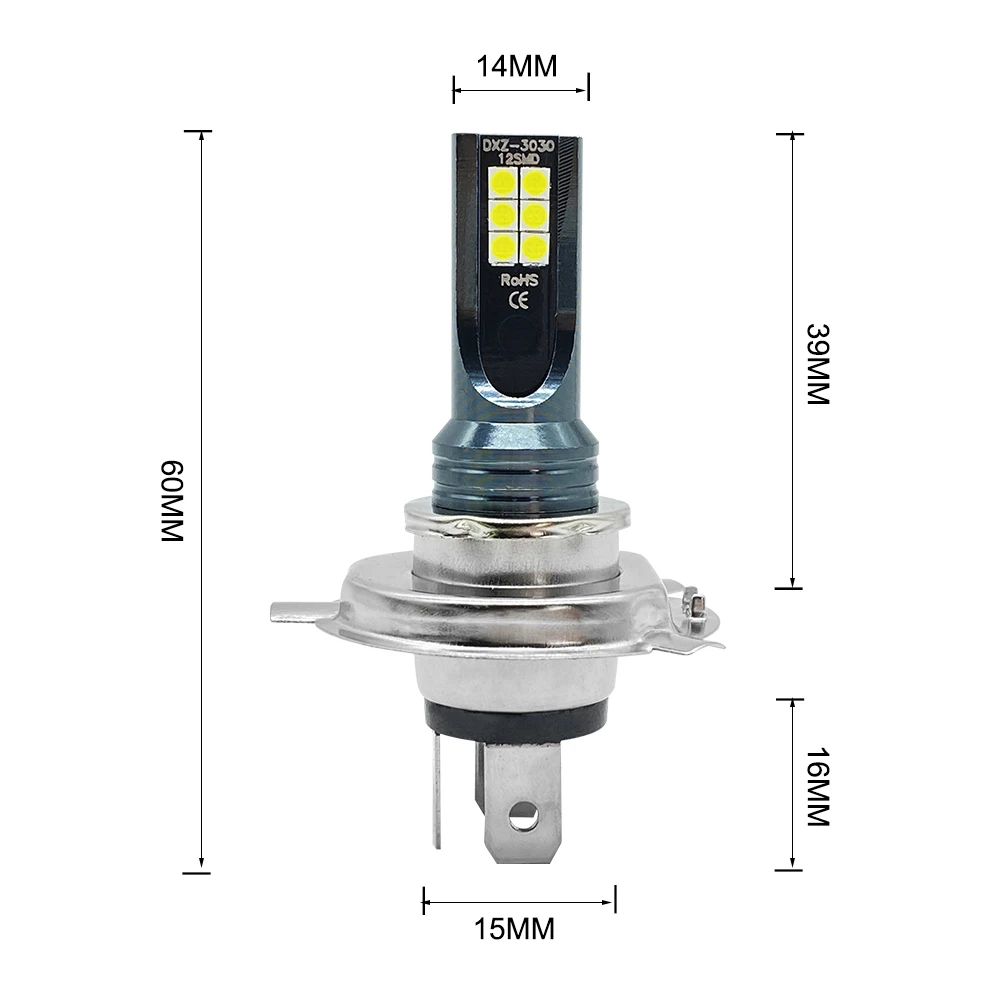2Pcs H4 H7 LED Headlight H11 H8 H9 H1 H3 Car Fog Light LED Bulbs 9005 9006 Hb3 Hb4 Auto Driving Running Lamps 12000LM 12V 6000K - Image 6