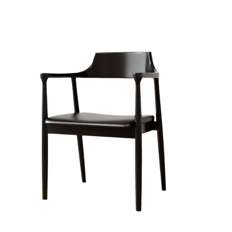 JOYLIVE Nordic Solid Wood Dining Chair Light Luxury White Wax Wood Living Room Chairs Modern Simple Leisure Armchair Furniture - Image 5