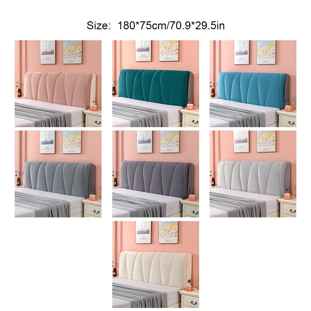 And Headboard With All-Inclusive Headboard Protector Cover Premium Double Elastic Bed Head Cover - Image 6