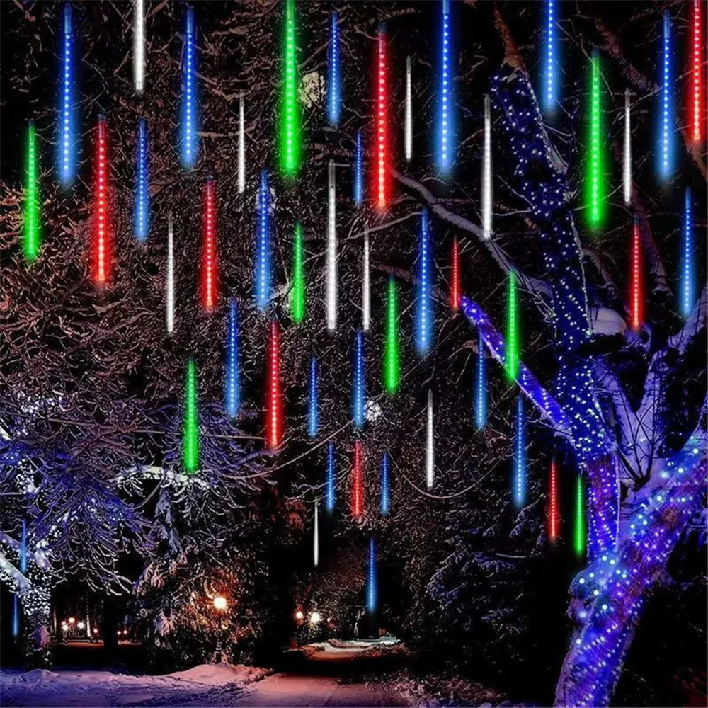50cm/30cm LED Meteor Shower Rain Lights Holiday String Lights Garden Light 8 Tubes Halloween Christmas Wedding Party Decoration - Image 2
