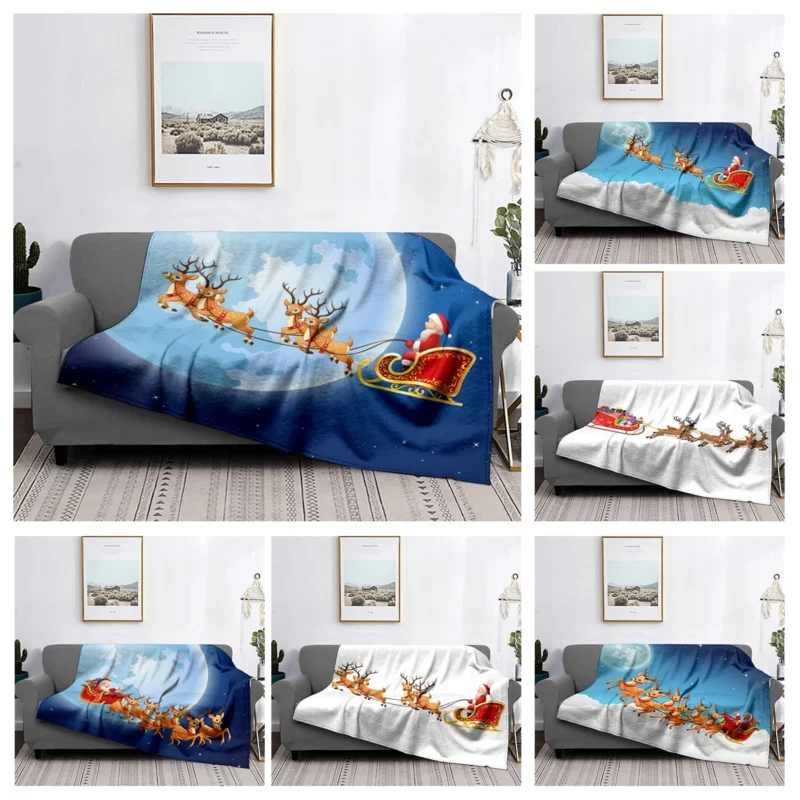 Home decoration plush Throw Sofa blanket Bedspread bed fluffy soft blankets decor Plaid Modern Halloween Merry Christmas winter
