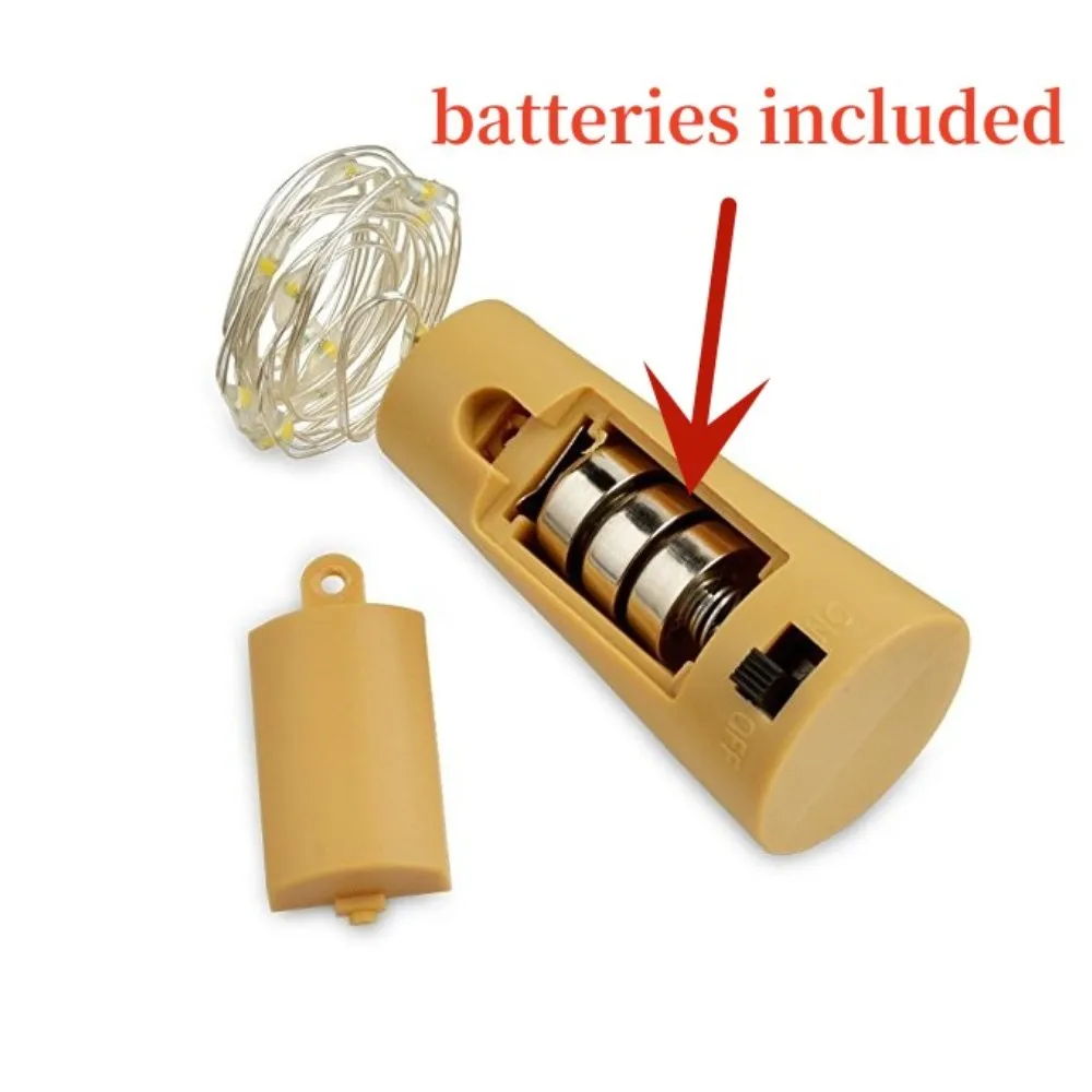 12 PCS Battery powered Wine cork bottle light 20LED Fairy light bar light birthday party bottle stopper light bar (With battery) - Image 4