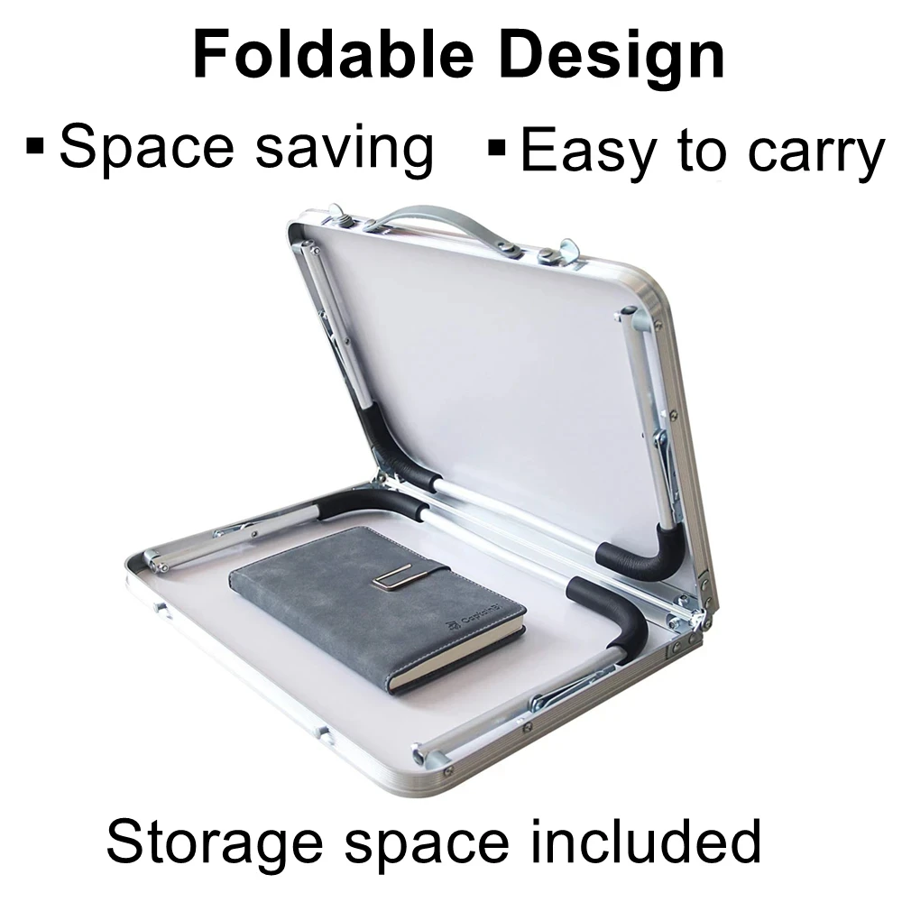 Portable Folding Laptop Desk, Mini Foldable Camping Table, Folding Picnic Table with Storage Space, Mini Lap Desk Reading Holder - Image 4
