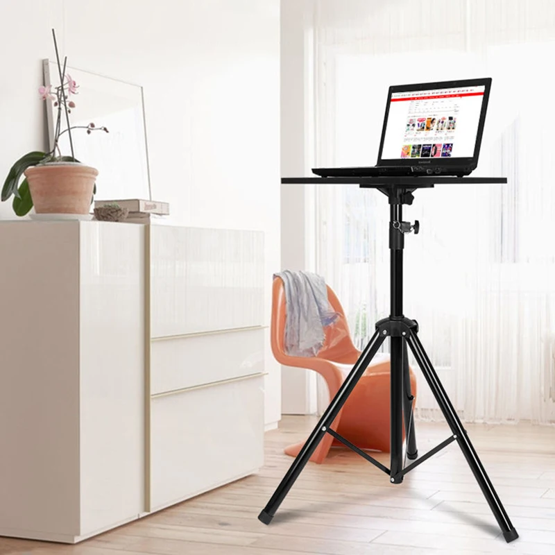 1.2M Portable Laptop Stand Floor Folding Computer Desk Adjustable Height Stable Tripod Household Office Outdoor Supplies - Image 4