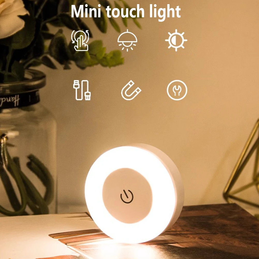 0.6W LED Night Light Wall Nights Lamp Wireless Rechargeable Touch Light With Magnetic Dimmable Baby Nursery Lamp For Kitchen - Image 6