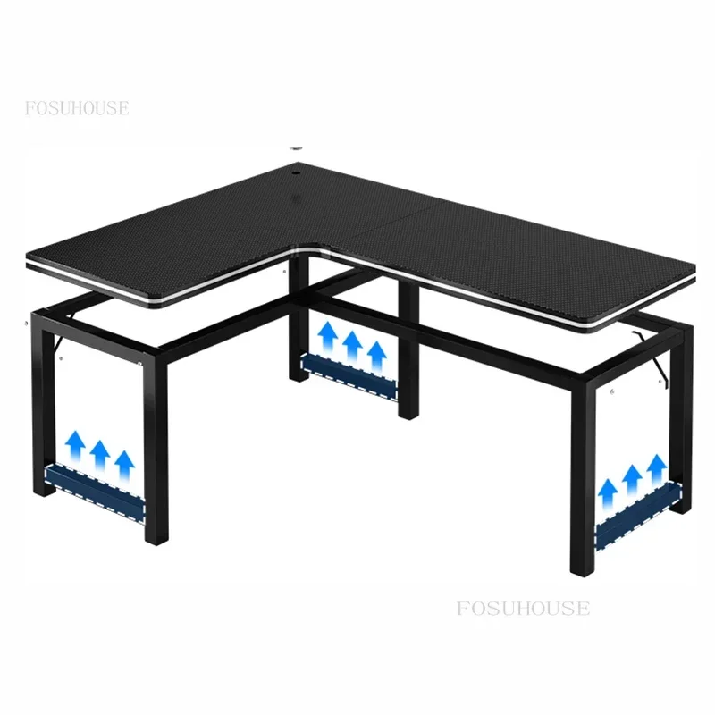 Nordic Corner Computer Desks Home Desktop E-sports Table Double Desk Modern Bedroom Desk Workbench Internet Cafe Gaming Desks - Image 2