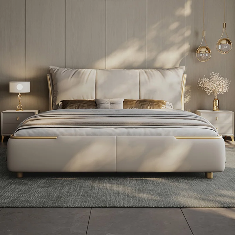 Minimalist Bedroom Bed Queen Size Leather Lounge Storage Bed Modern Multifunctional Camas Y Muebles Dormitorio Home Decor - Image 2
